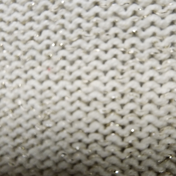 Chaps Beige Cable Knit Sweater with Glitter Size XL - Picture 8 of 9